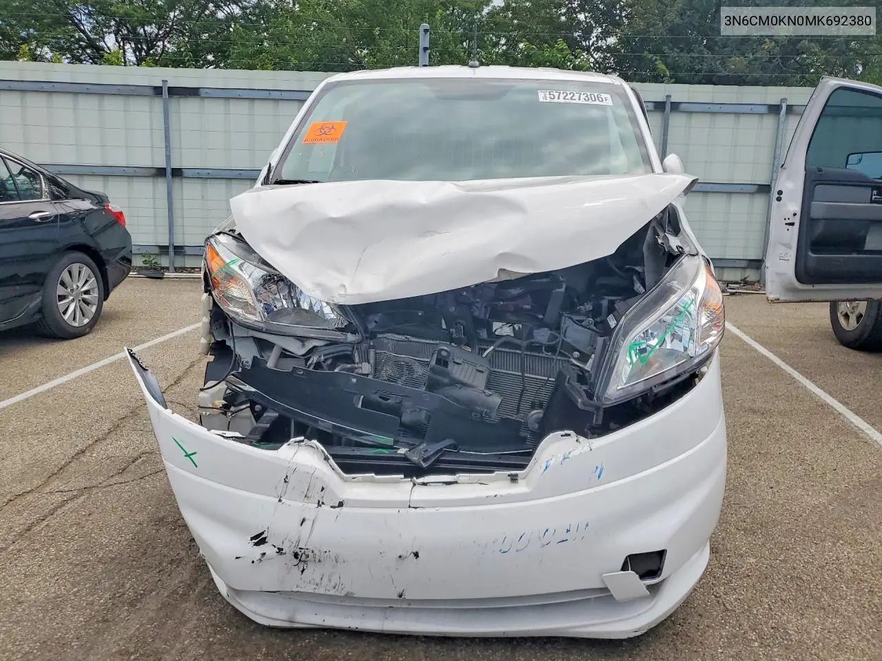 2021 Nissan Nv200 Sv VIN: 3N6CM0KN0MK692380 Lot: 57227306