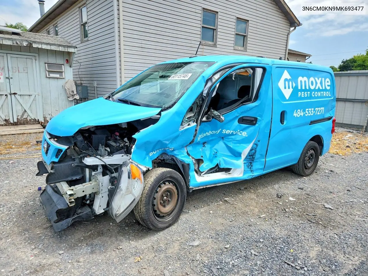2021 Nissan Nv200 Sv VIN: 3N6CM0KN9MK693477 Lot: 60115746