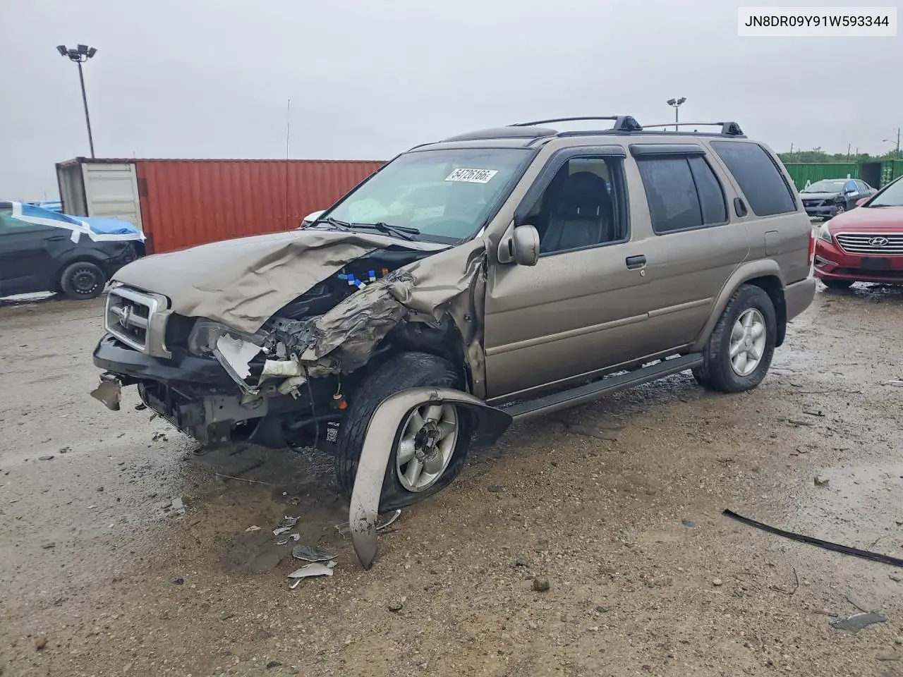 2001 Nissan Pathfinder Le VIN: JN8DR09Y91W593344 Lot: 54726166