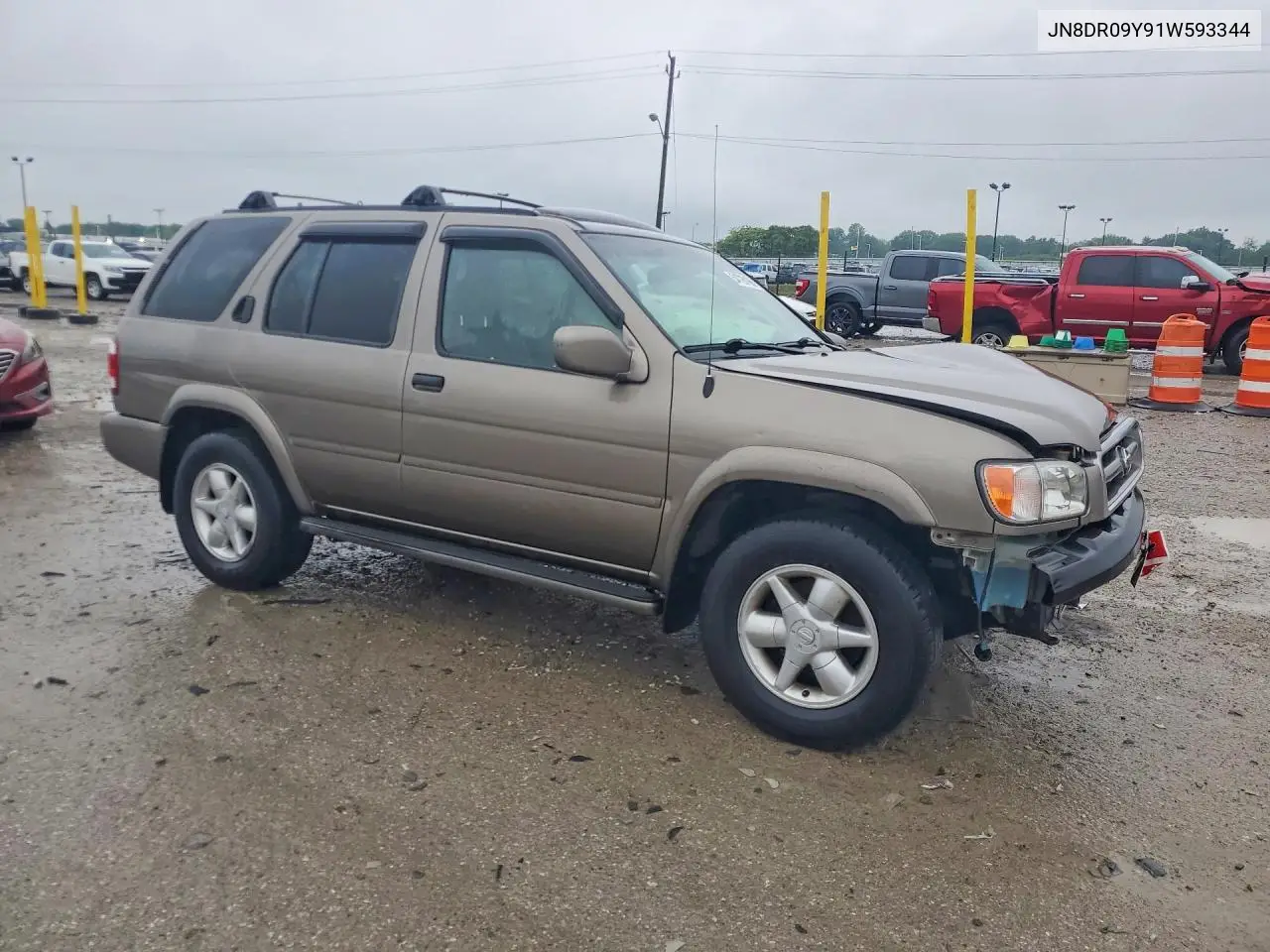 2001 Nissan Pathfinder Le VIN: JN8DR09Y91W593344 Lot: 54726166