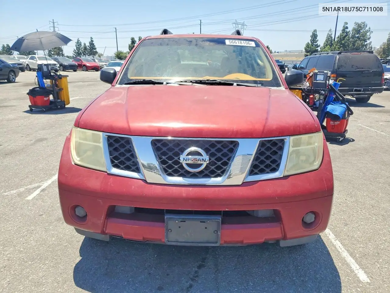 2005 Nissan Pathfinder Xe VIN: 5N1AR18U75C711008 Lot: 56618106