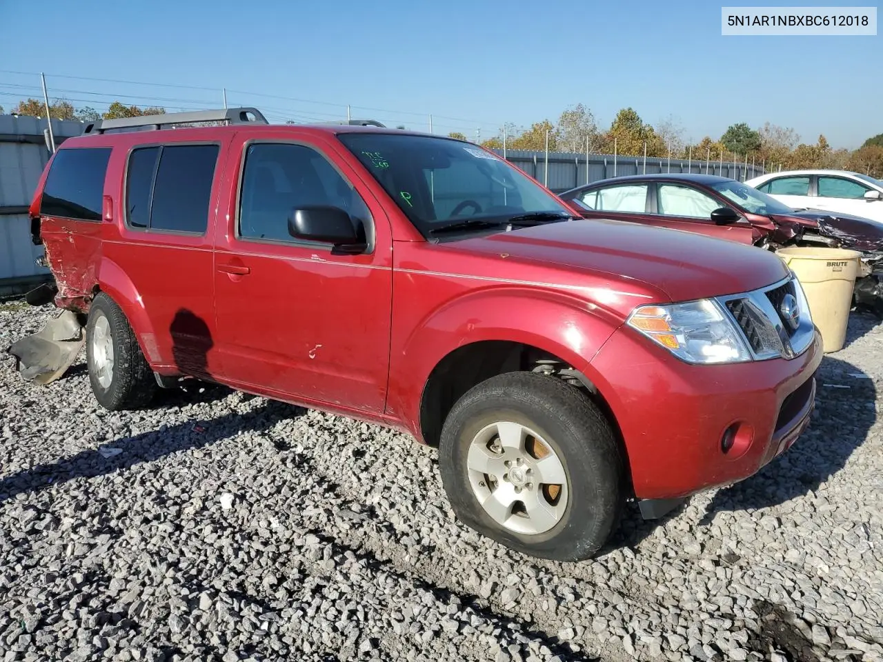 5N1AR1NBXBC612018 2011 Nissan Pathfinder S