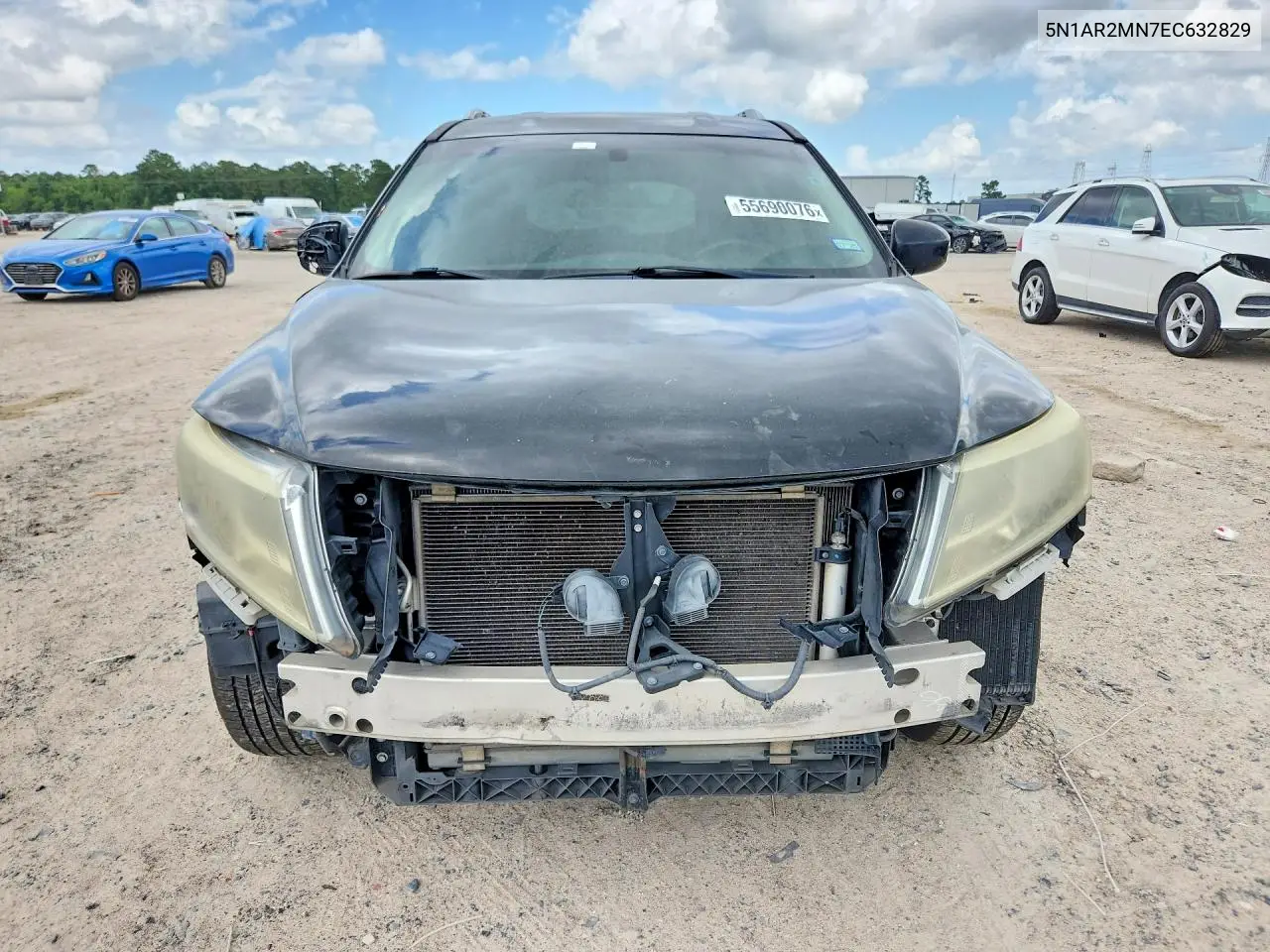 2014 Nissan Pathfinder Sv VIN: 5N1AR2MN7EC632829 Lot: 55690076