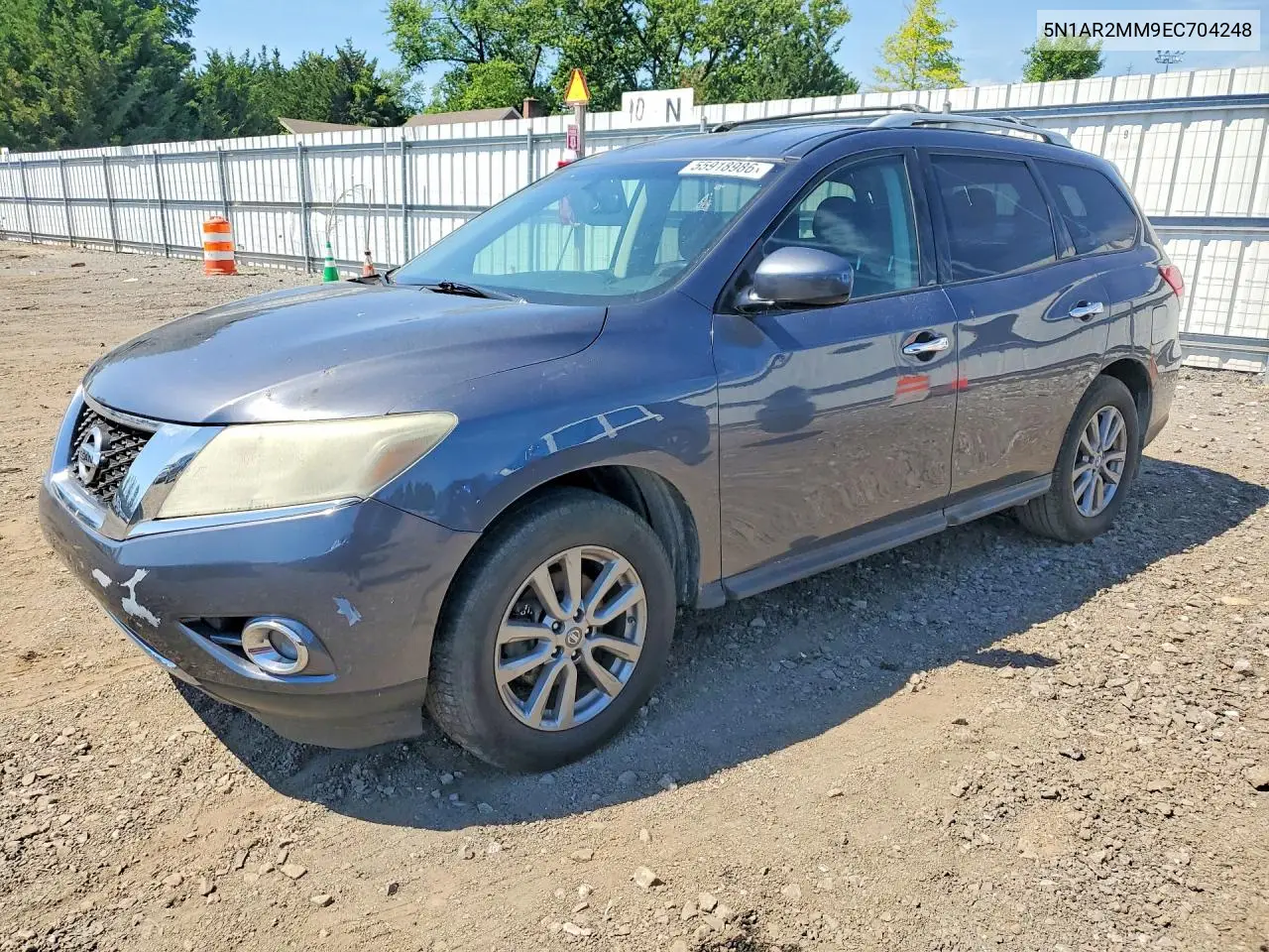 2014 Nissan Pathfinder Sv VIN: 5N1AR2MM9EC704248 Lot: 55918986
