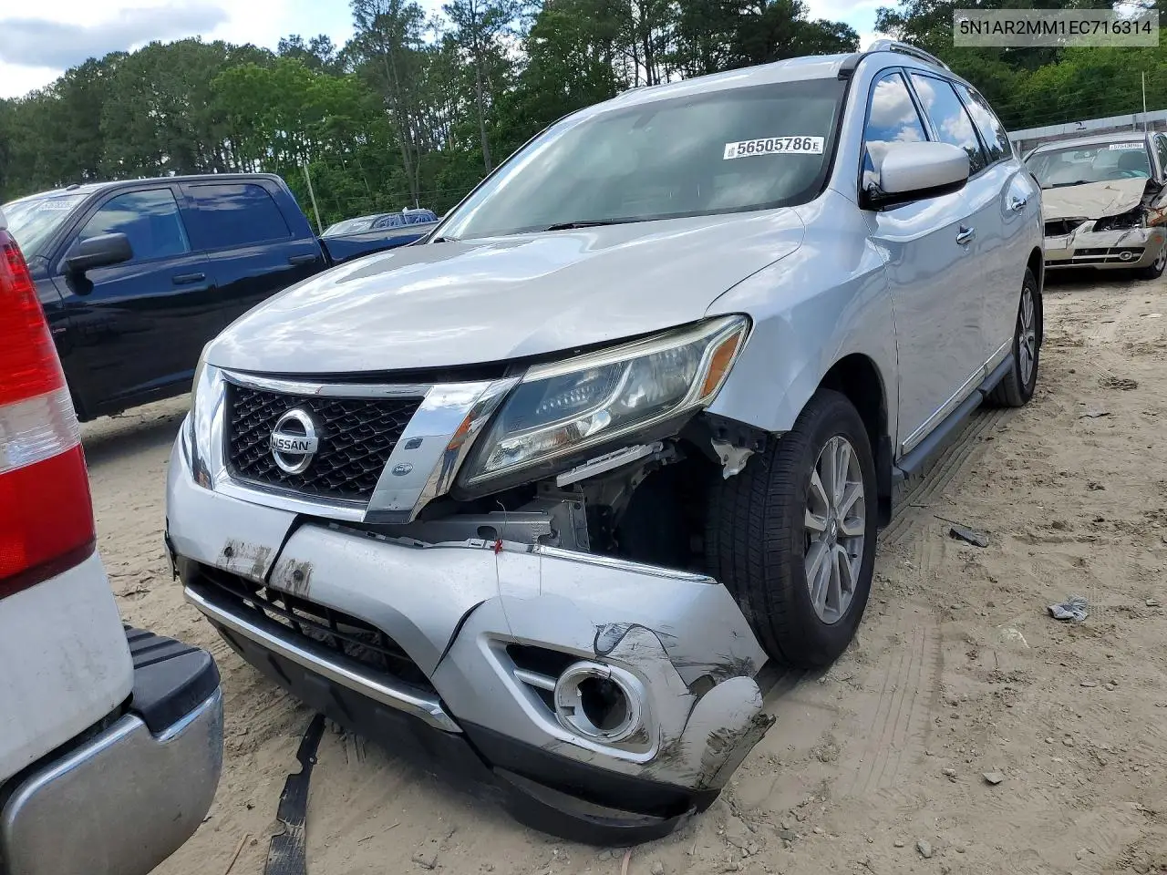 2014 Nissan Pathfinder S VIN: 5N1AR2MM1EC716314 Lot: 56505786