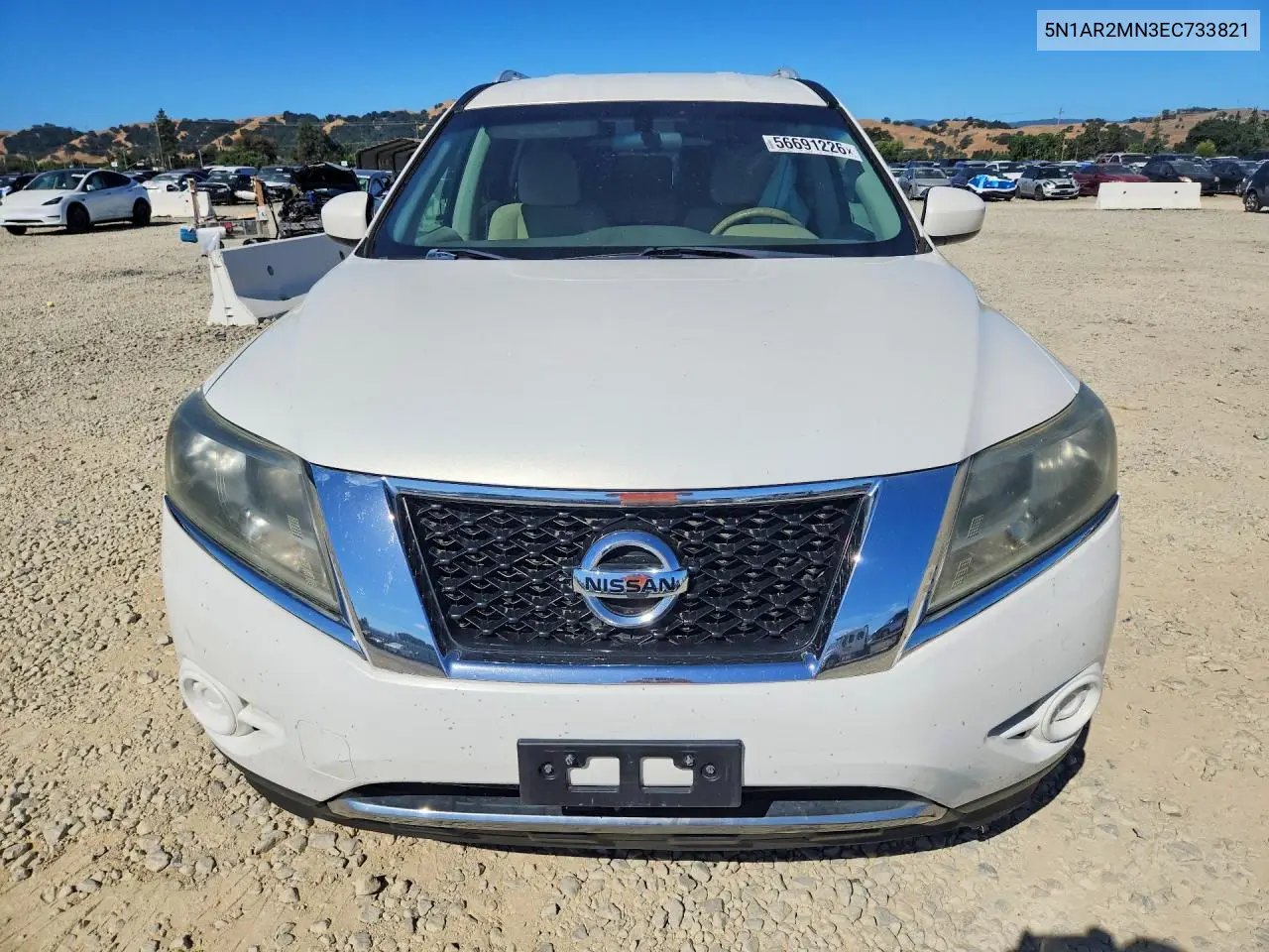 2014 Nissan Pathfinder Sv VIN: 5N1AR2MN3EC733821 Lot: 56691226