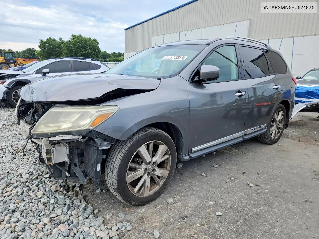 2015 Nissan Pathfinder S VIN: 5N1AR2MN5FC624875 Lot: 55943326