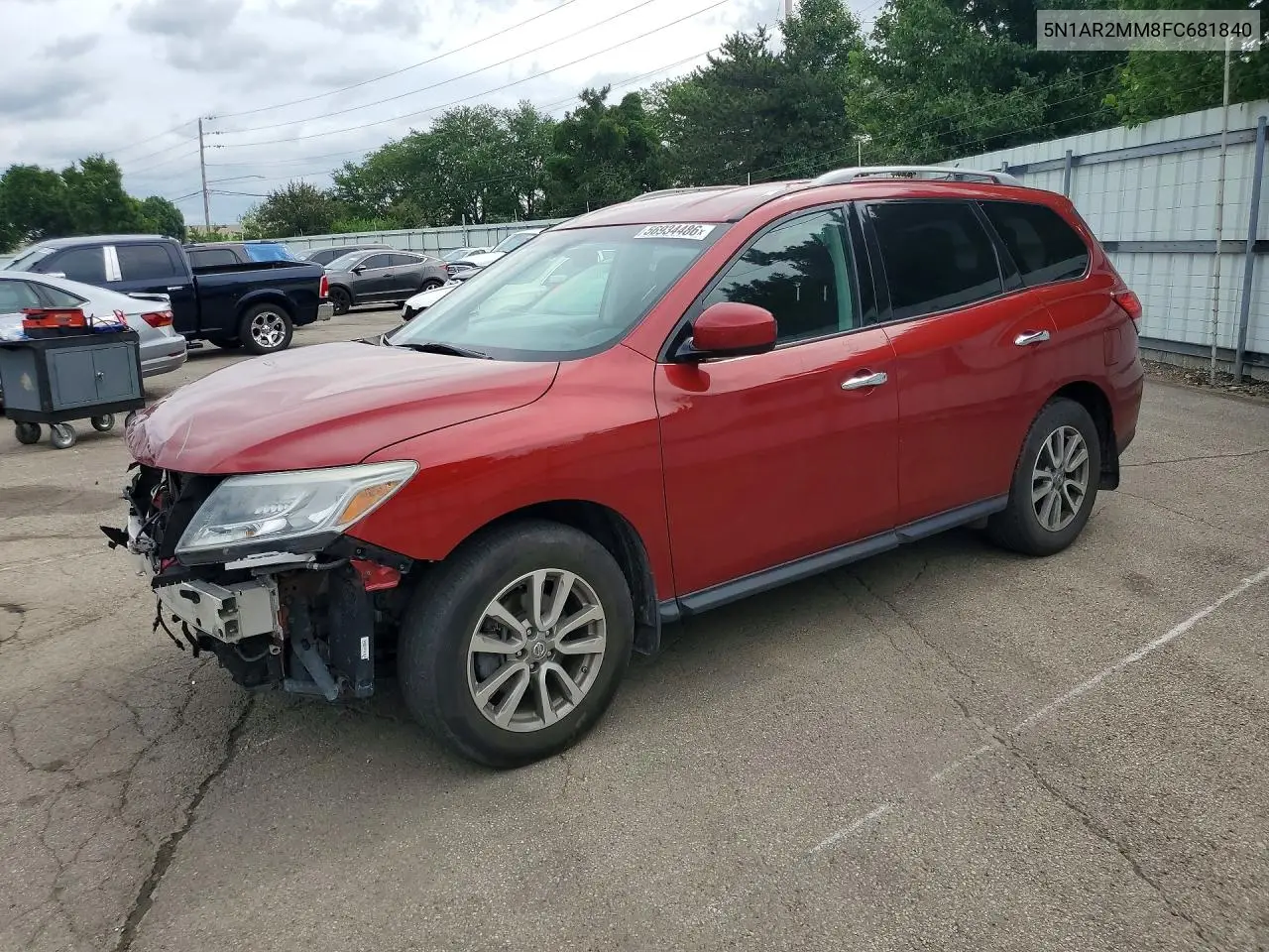 2015 Nissan Pathfinder S VIN: 5N1AR2MM8FC681840 Lot: 56934486