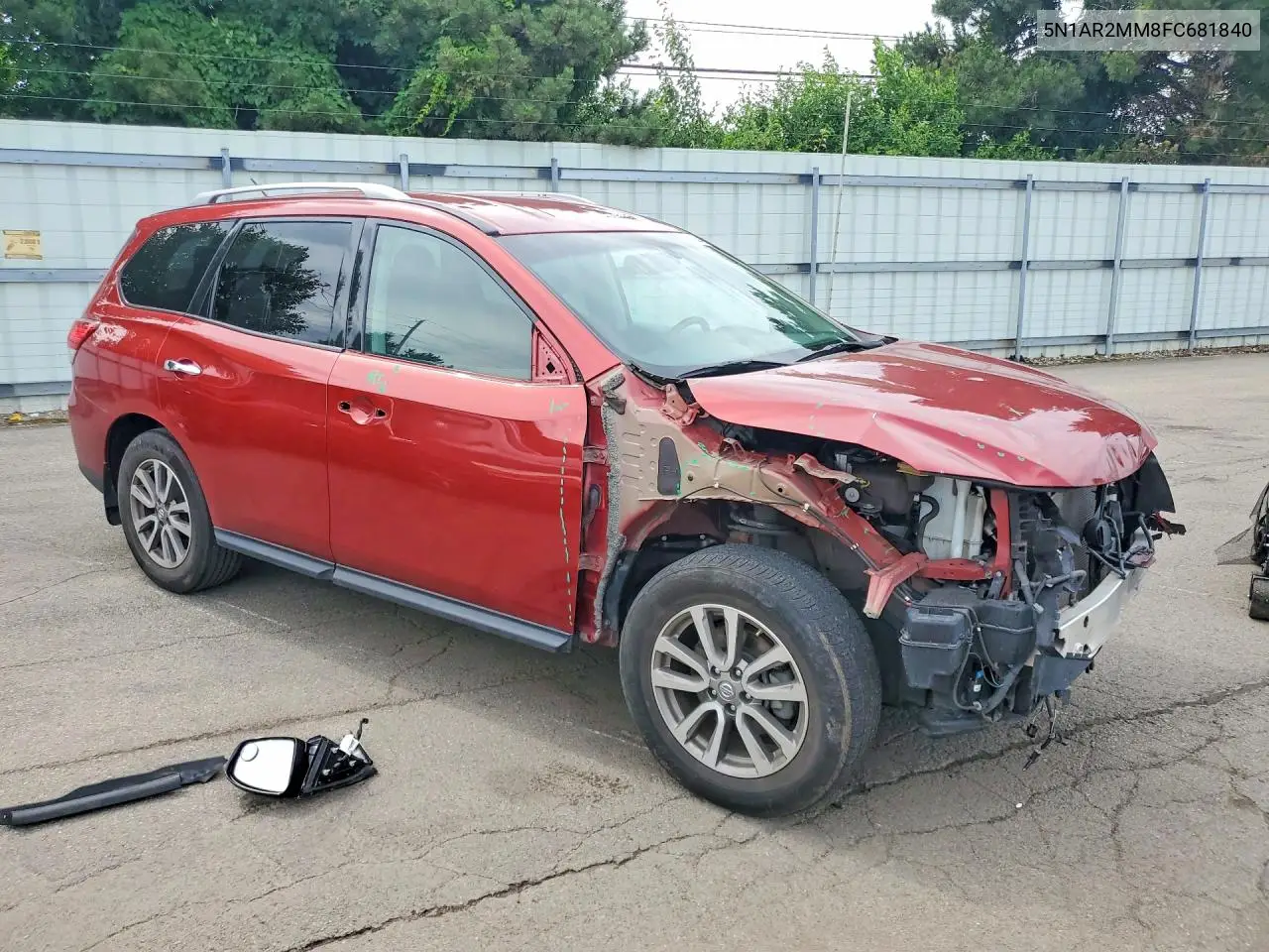 2015 Nissan Pathfinder S VIN: 5N1AR2MM8FC681840 Lot: 56934486