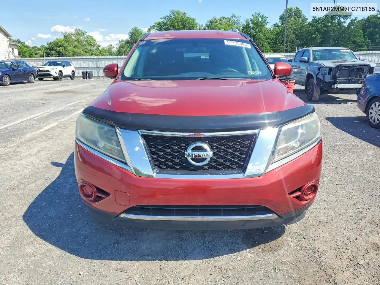 2015 Nissan Pathfinder S VIN: 5N1AR2MM7FC718165 Lot: 57235866