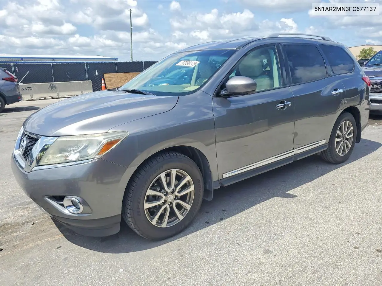 2015 Nissan Pathfinder Sl VIN: 5N1AR2MN3FC677137 Lot: 57390776