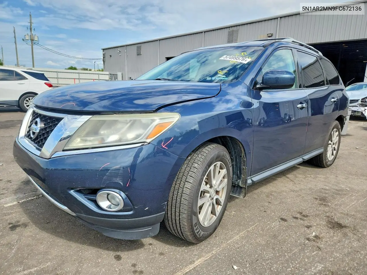 2015 Nissan Pathfinder Sv VIN: 5N1AR2MN9FC672136 Lot: 57499576