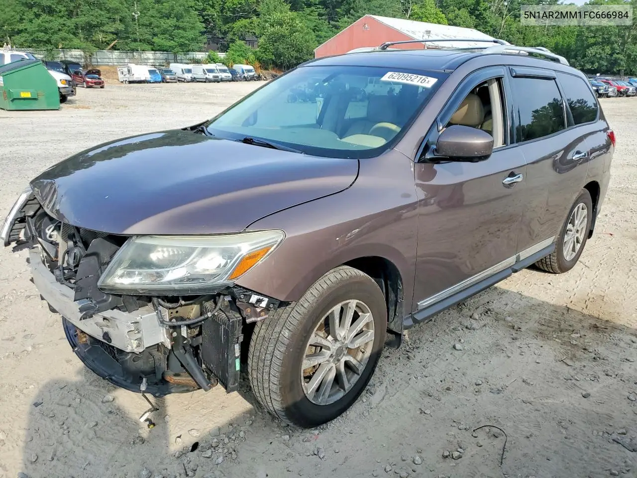 2015 Nissan Pathfinder Sl VIN: 5N1AR2MM1FC666984 Lot: 62095216
