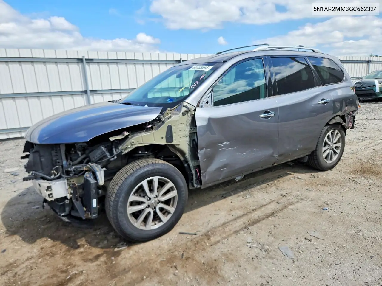 2016 Nissan Pathfinder S VIN: 5N1AR2MM3GC662324 Lot: 56753596