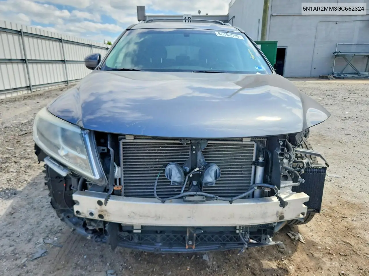 2016 Nissan Pathfinder S VIN: 5N1AR2MM3GC662324 Lot: 56753596