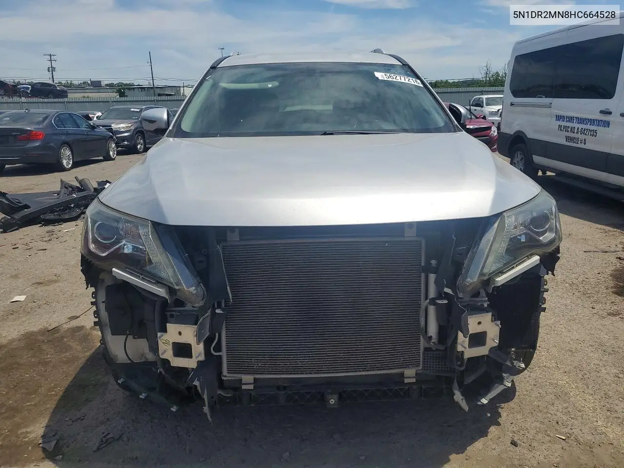 2017 Nissan Pathfinder Sv VIN: 5N1DR2MN8HC664528 Lot: 56277216