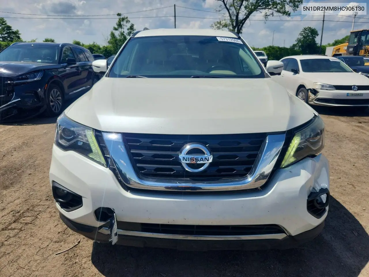 2017 Nissan Pathfinder S VIN: 5N1DR2MM8HC906130 Lot: 57312066