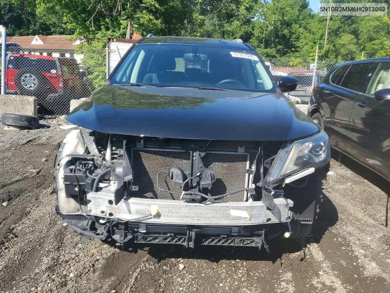 2017 Nissan Pathfinder Sv VIN: 5N1DR2MM6HC913092 Lot: 57351046