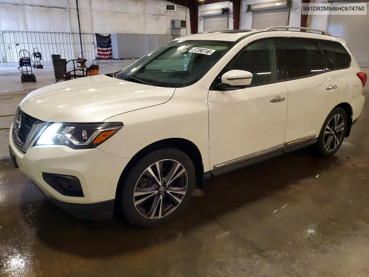 2017 Nissan Pathfinder Platinum VIN: 5N1DR2MM8HC674760 Lot: 57390746