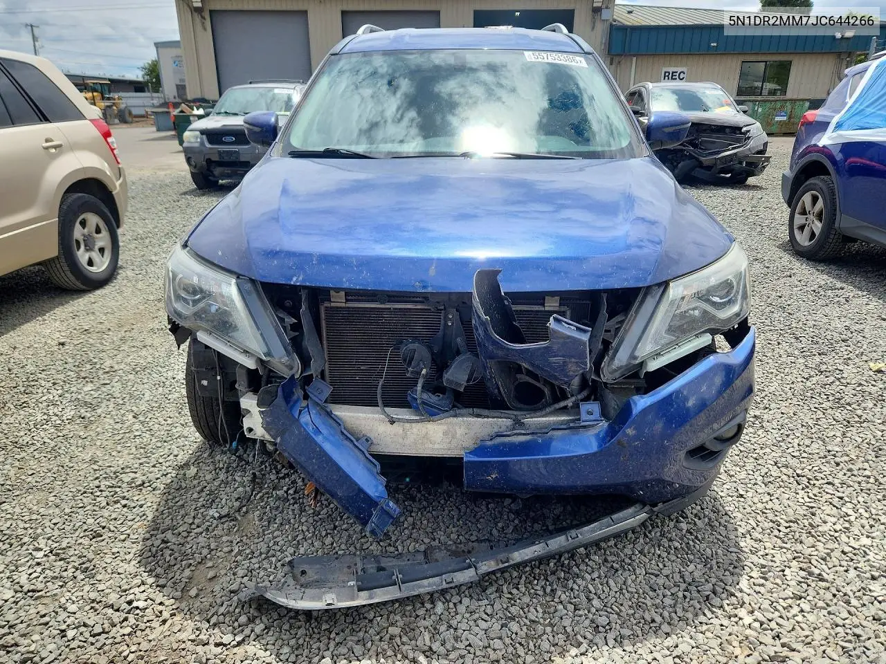 2018 Nissan Pathfinder Sv VIN: 5N1DR2MM7JC644266 Lot: 55753386