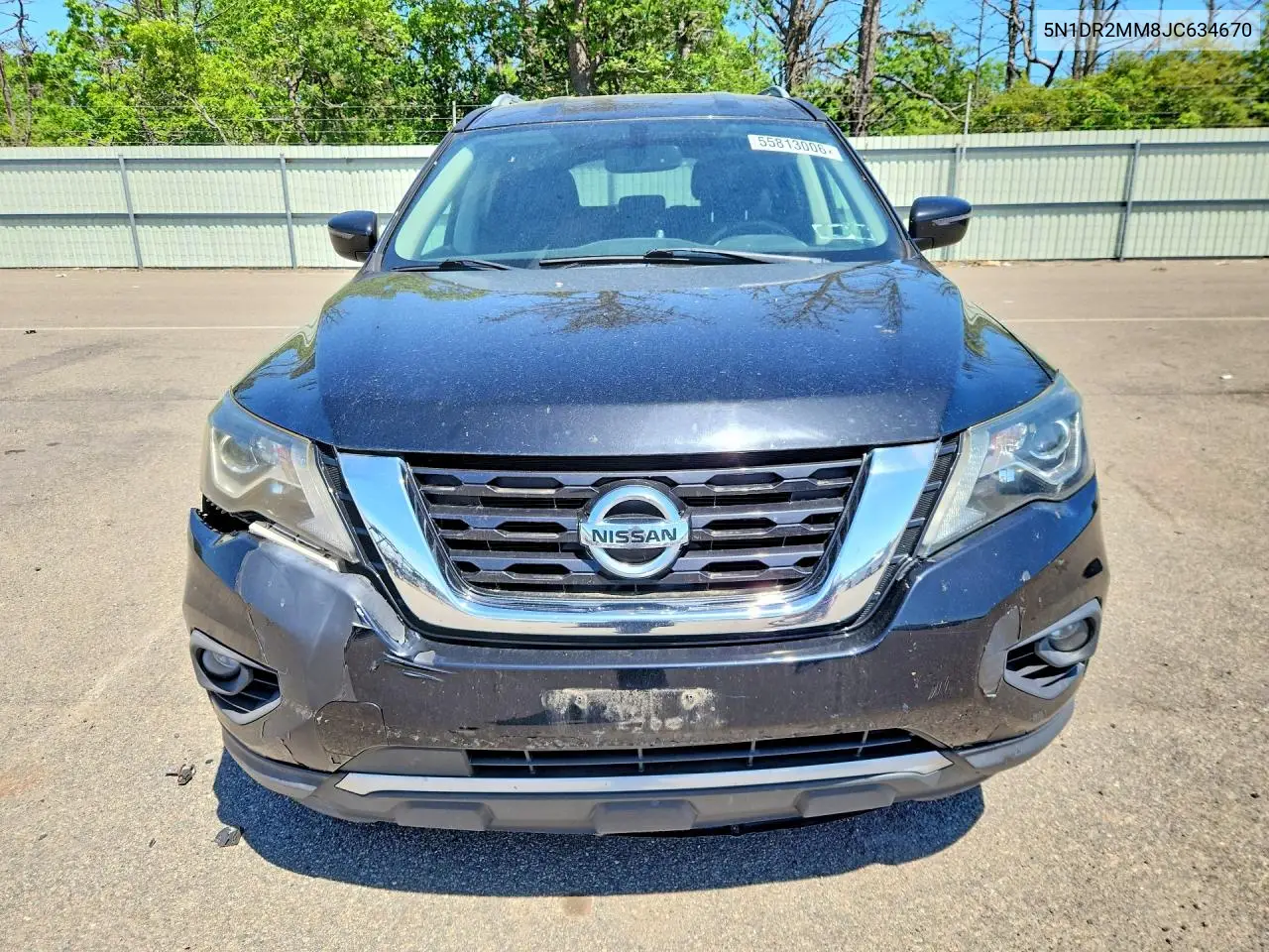 2018 Nissan Pathfinder Sv VIN: 5N1DR2MM8JC634670 Lot: 55813006