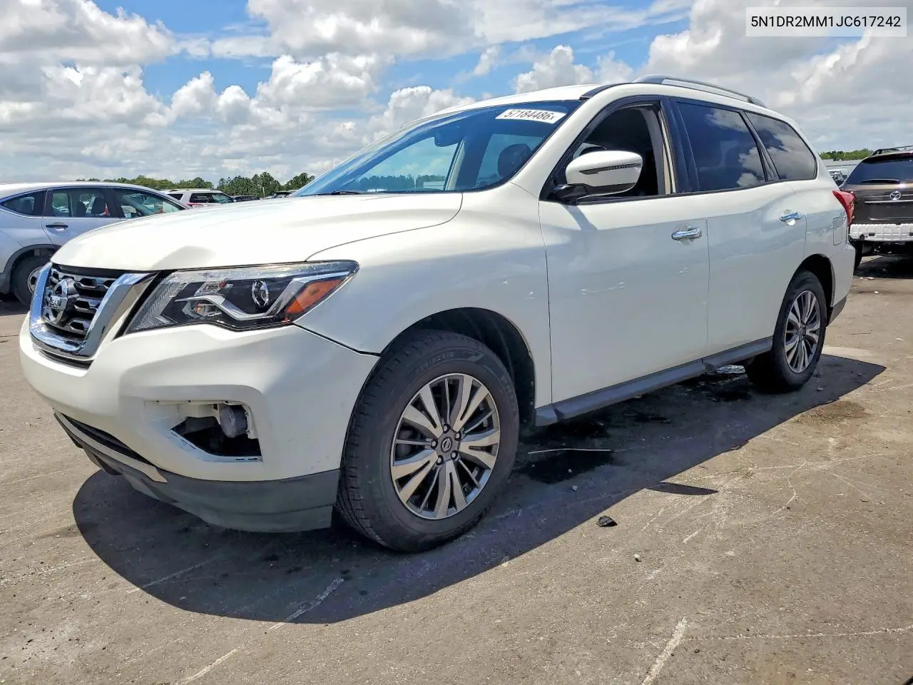 2018 Nissan Pathfinder Sv VIN: 5N1DR2MM1JC617242 Lot: 57184486