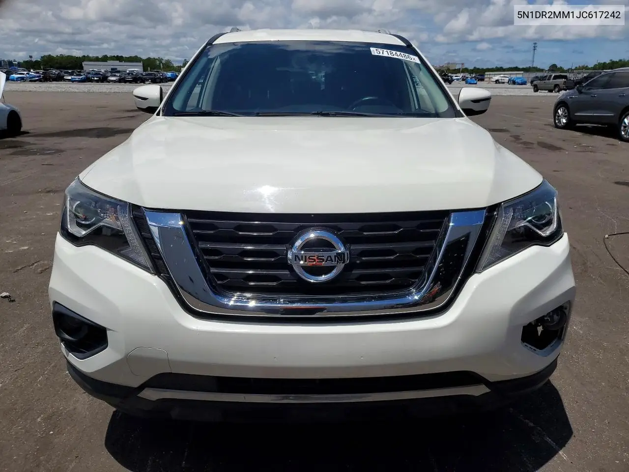 2018 Nissan Pathfinder Sv VIN: 5N1DR2MM1JC617242 Lot: 57184486