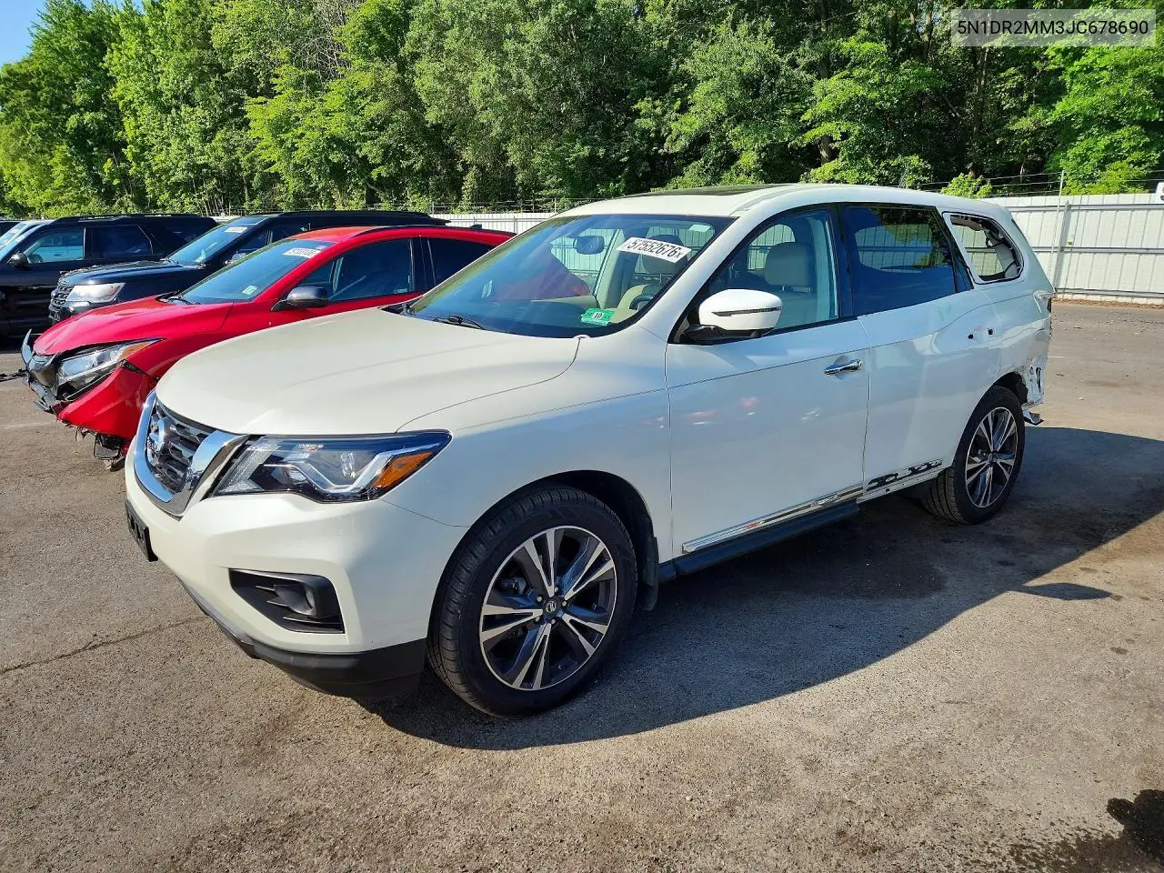 2018 Nissan Pathfinder Platinum VIN: 5N1DR2MM3JC678690 Lot: 57552676