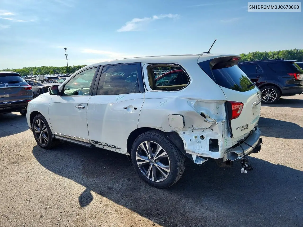 2018 Nissan Pathfinder Platinum VIN: 5N1DR2MM3JC678690 Lot: 57552676