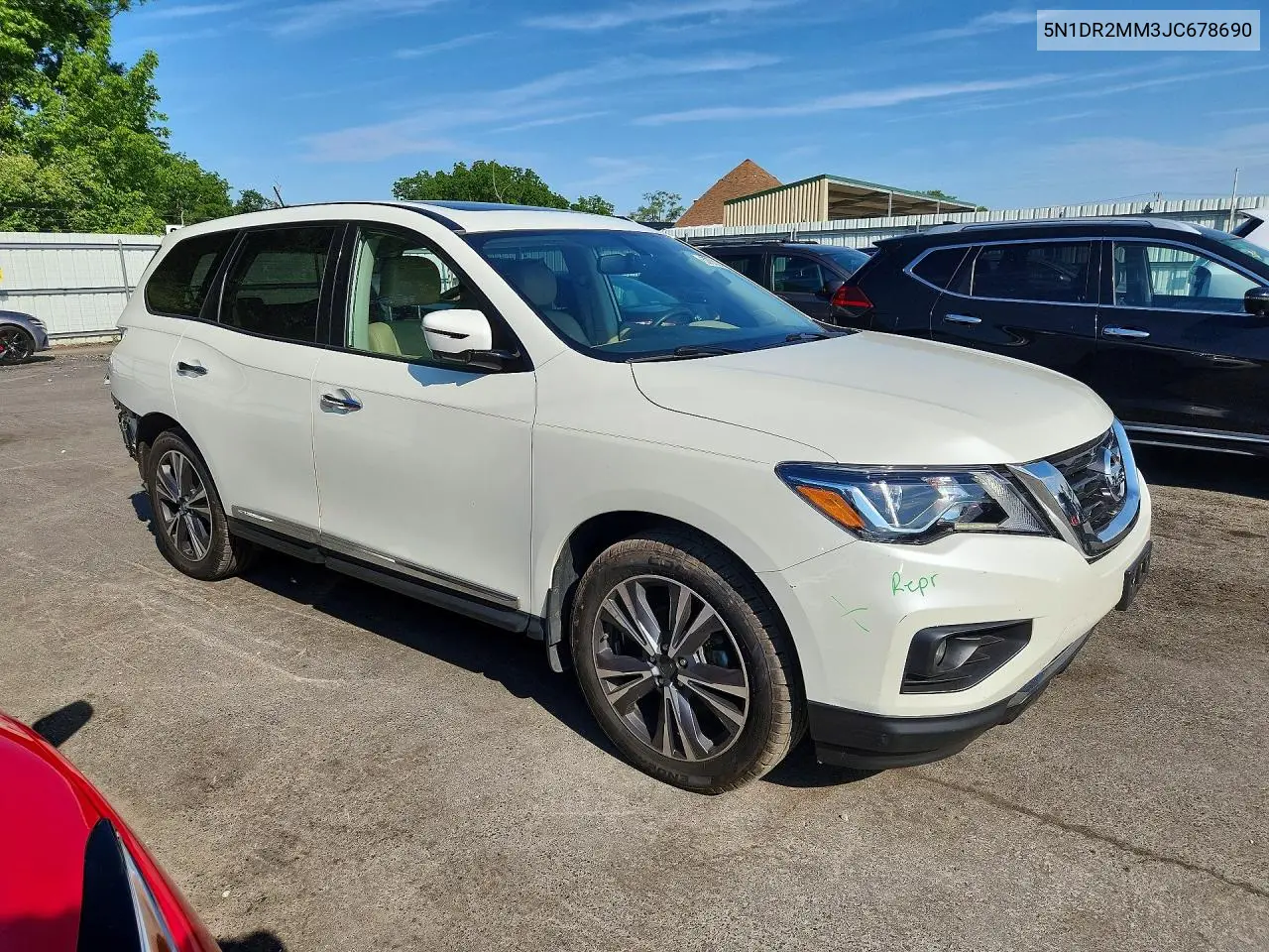 2018 Nissan Pathfinder Platinum VIN: 5N1DR2MM3JC678690 Lot: 57552676