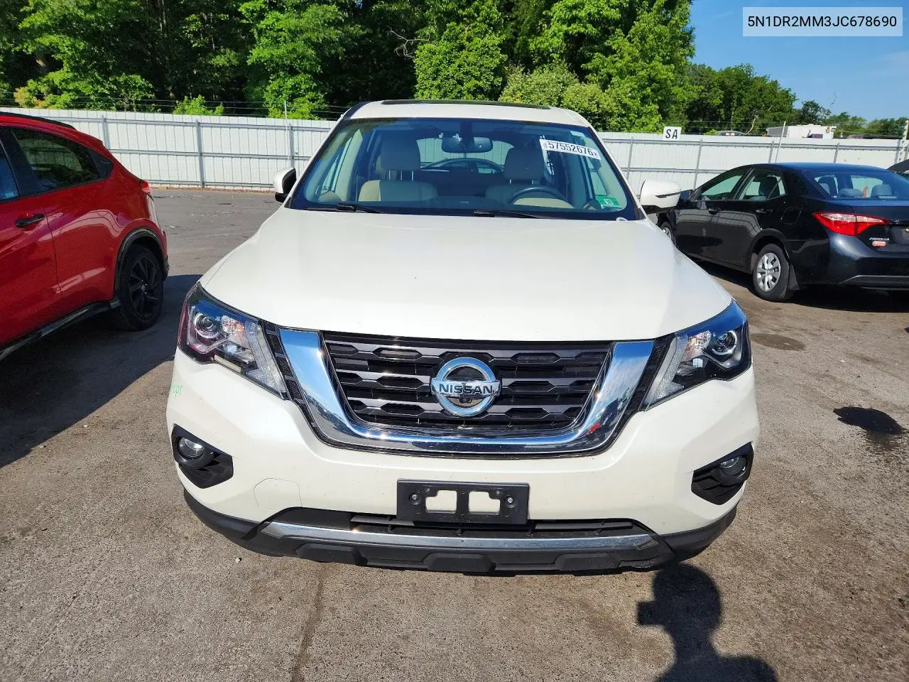 2018 Nissan Pathfinder Platinum VIN: 5N1DR2MM3JC678690 Lot: 57552676