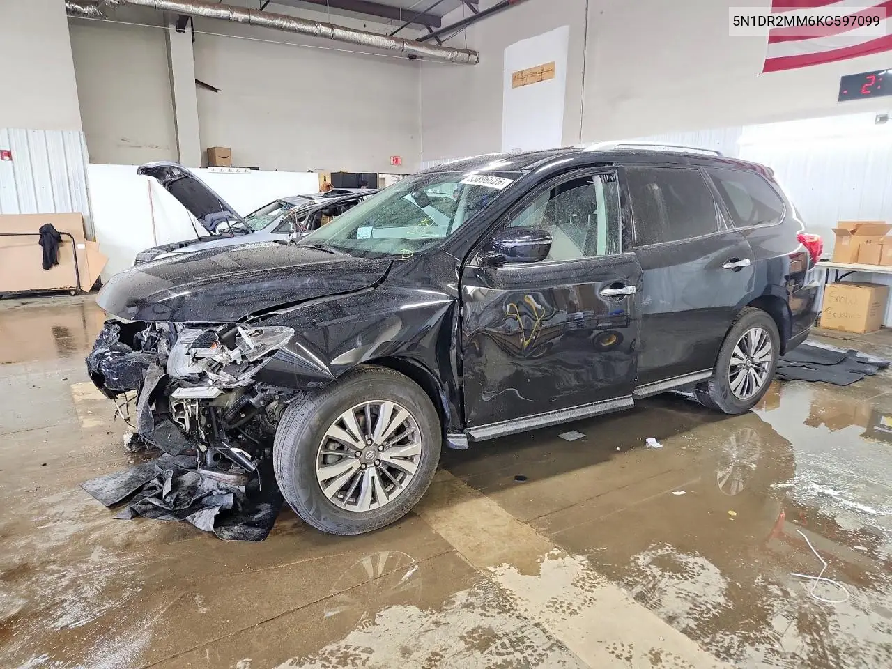 2019 Nissan Pathfinder Sv VIN: 5N1DR2MM6KC597099 Lot: 55896626