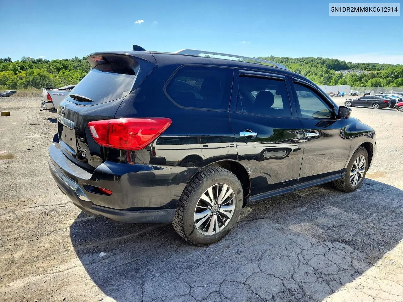 2019 Nissan Pathfinder Sl VIN: 5N1DR2MM8KC612914 Lot: 56997676