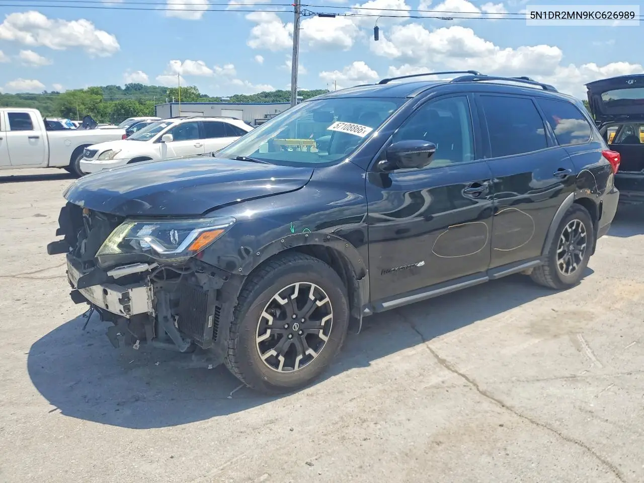 2019 Nissan Pathfinder Sl VIN: 5N1DR2MN9KC626989 Lot: 57108866