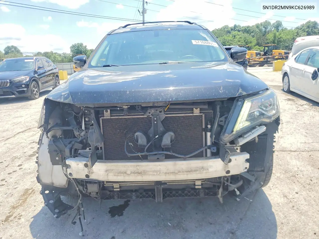 2019 Nissan Pathfinder Sl VIN: 5N1DR2MN9KC626989 Lot: 57108866