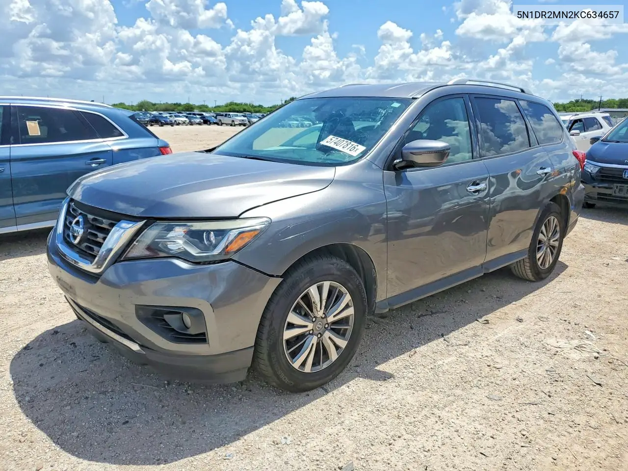 2019 Nissan Pathfinder Sv VIN: 5N1DR2MN2KC634657 Lot: 57407816