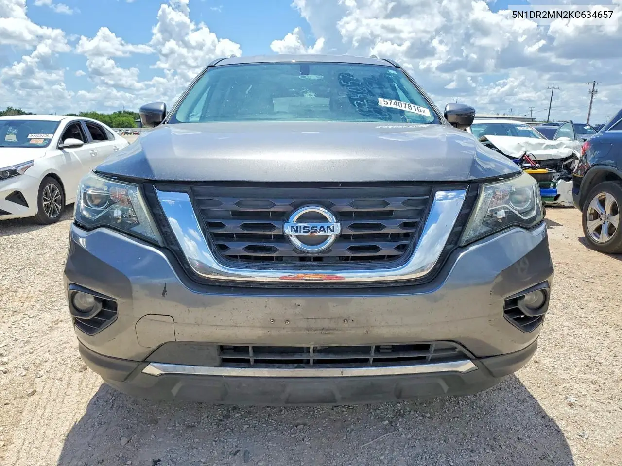 2019 Nissan Pathfinder Sv VIN: 5N1DR2MN2KC634657 Lot: 57407816