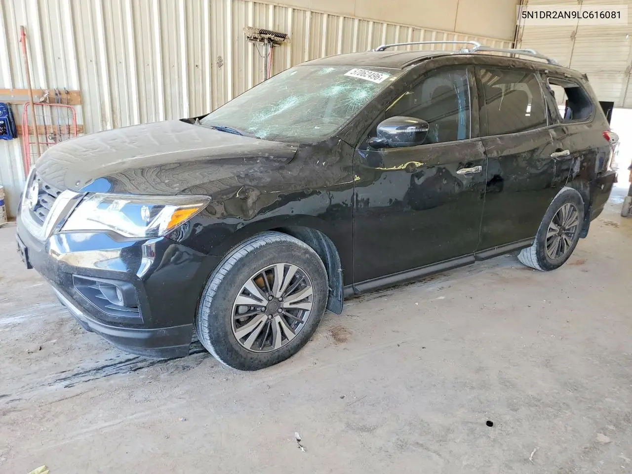 2020 Nissan Pathfinder S VIN: 5N1DR2AN9LC616081 Lot: 57062496