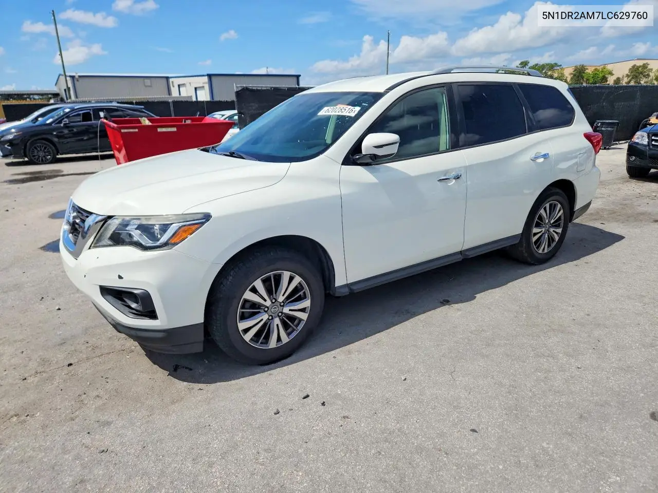 2020 Nissan Pathfinder S VIN: 5N1DR2AM7LC629760 Lot: 62028516