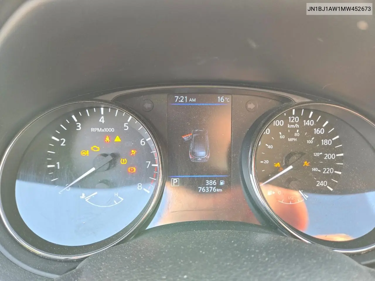 2021 Nissan Qashqai S VIN: JN1BJ1AW1MW452673 Lot: 55400406