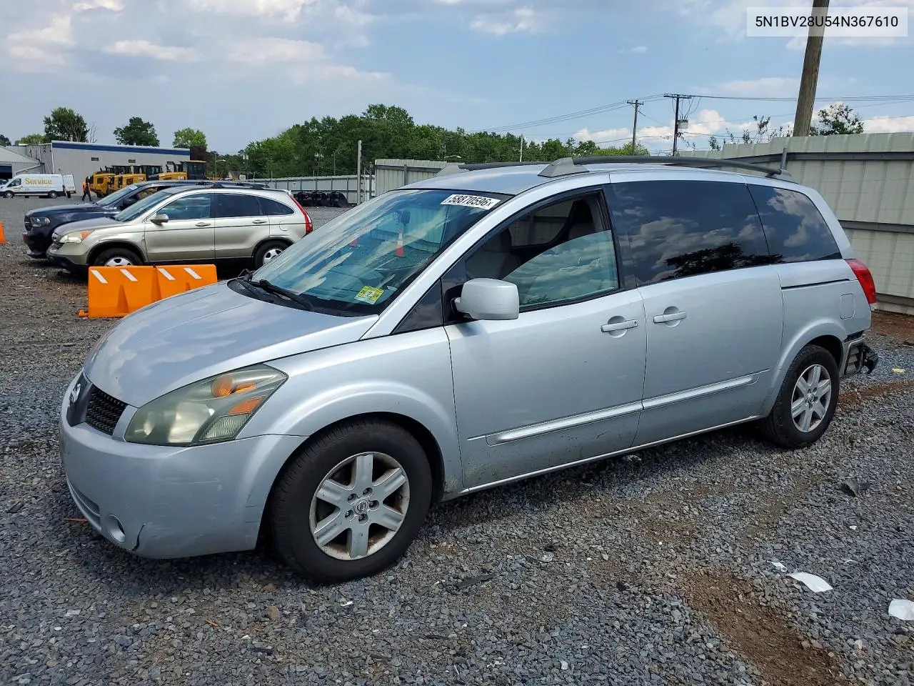 2004 Nissan Quest 3.5 S VIN: 5N1BV28U54N367610 Lot: 58870596