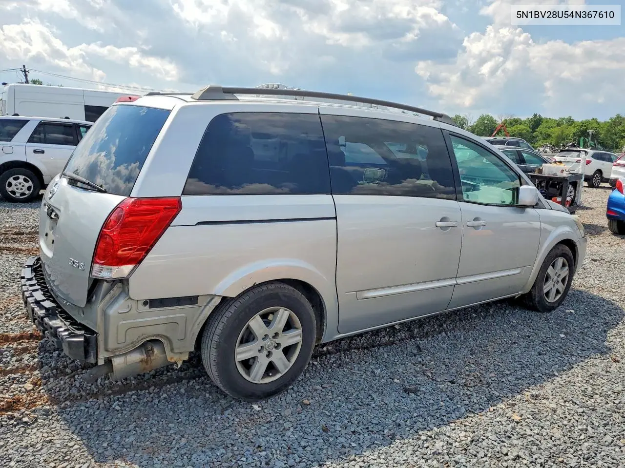 2004 Nissan Quest 3.5 S VIN: 5N1BV28U54N367610 Lot: 58870596