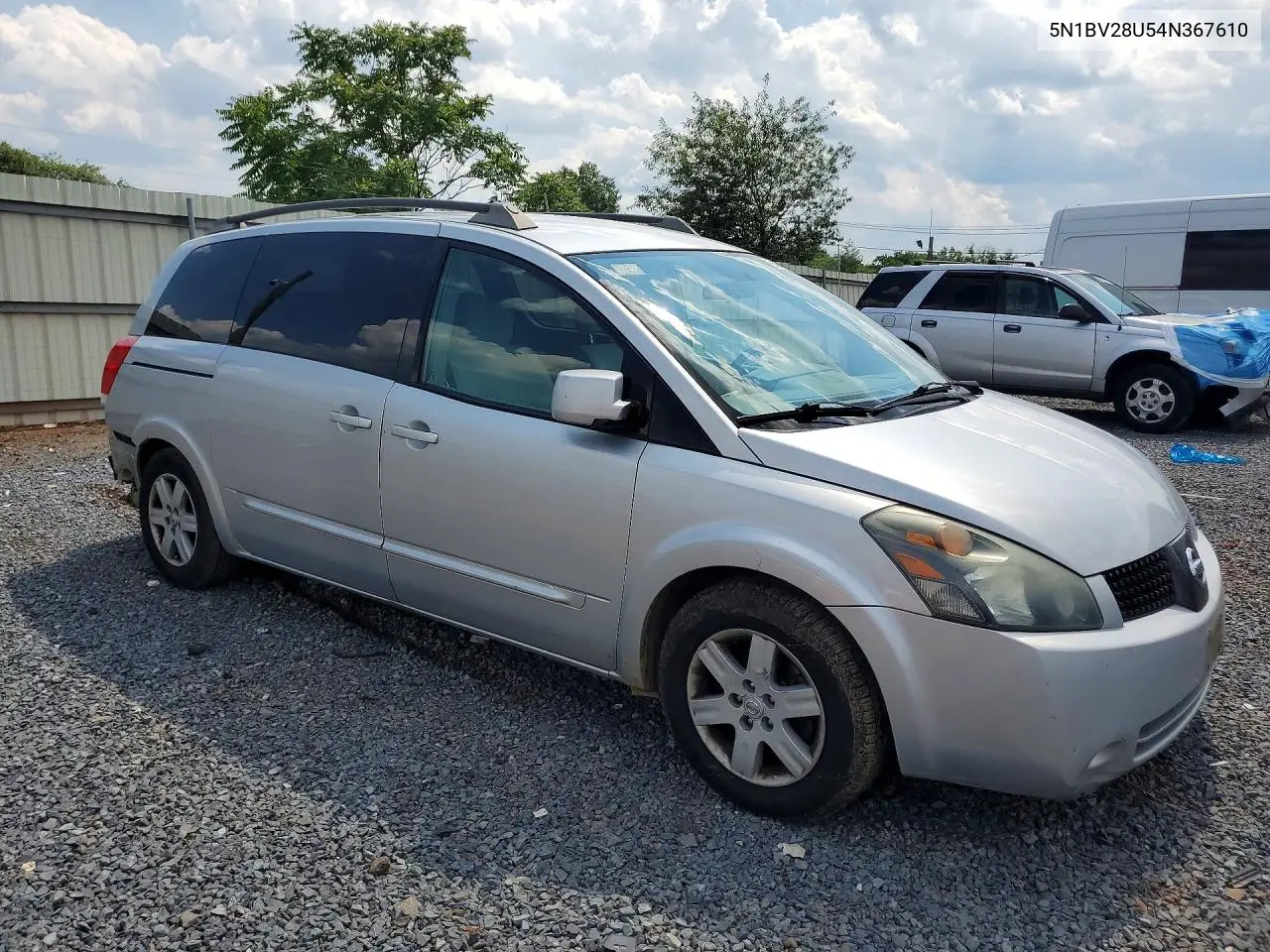 2004 Nissan Quest 3.5 S VIN: 5N1BV28U54N367610 Lot: 58870596