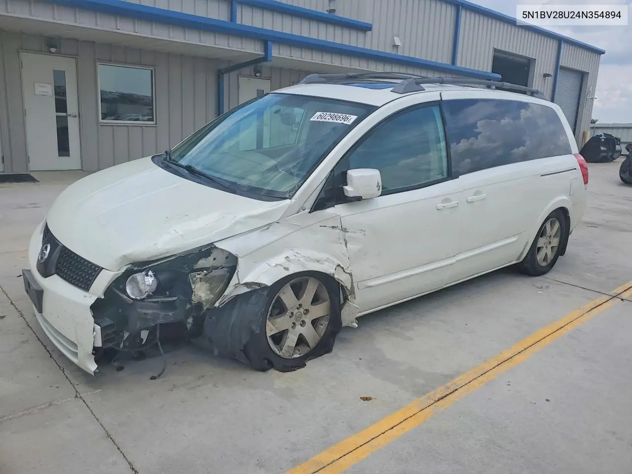 2004 Nissan Quest 3.5 S VIN: 5N1BV28U24N354894 Lot: 60298696