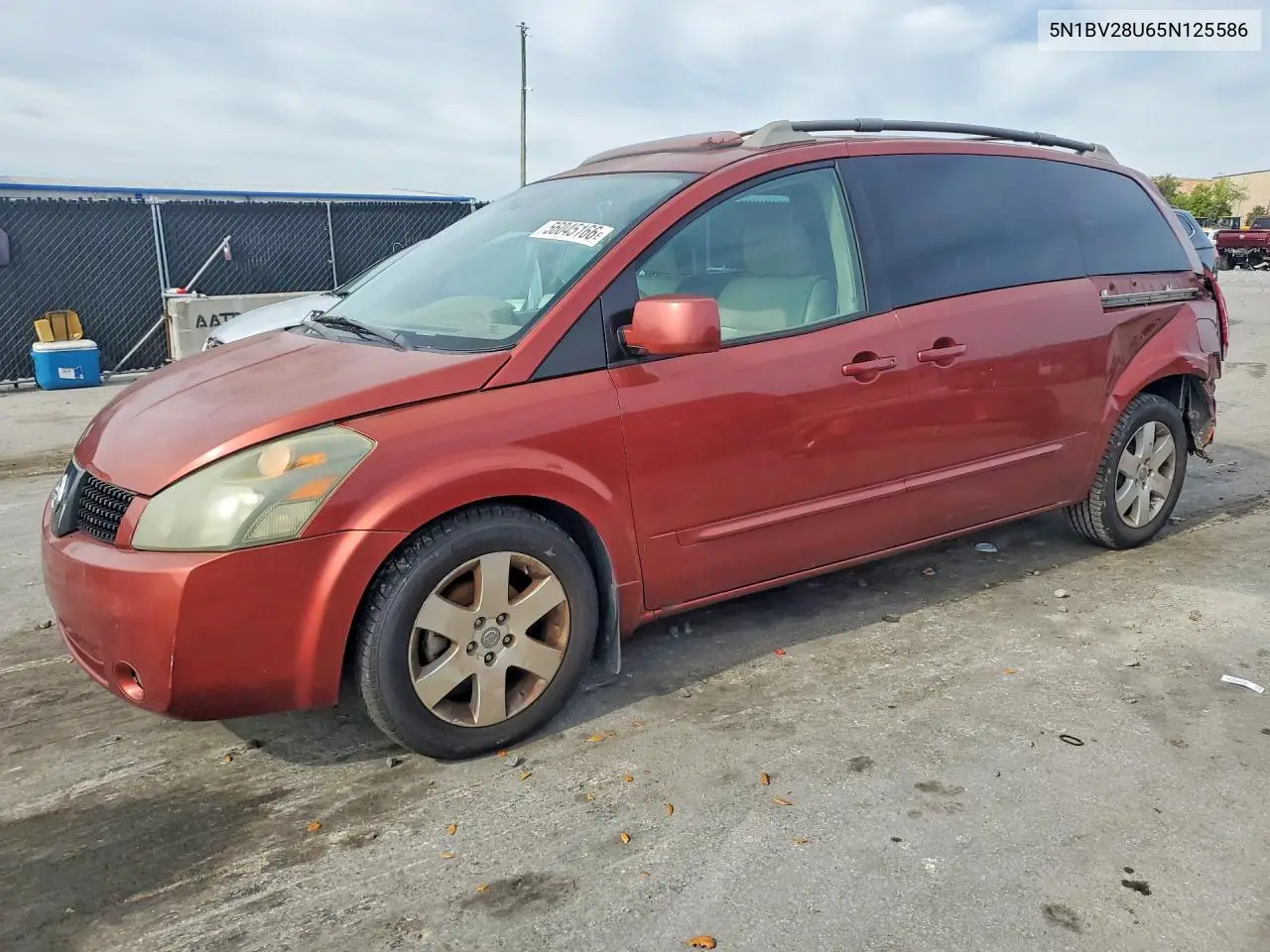 2005 Nissan Quest 3.5 VIN: 5N1BV28U65N125586 Lot: 56045166