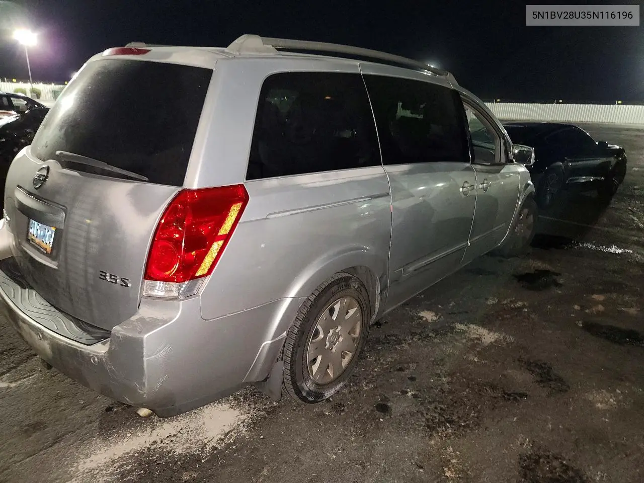 2005 Nissan Quest VIN: 5N1BV28U35N116196 Lot: 58337536