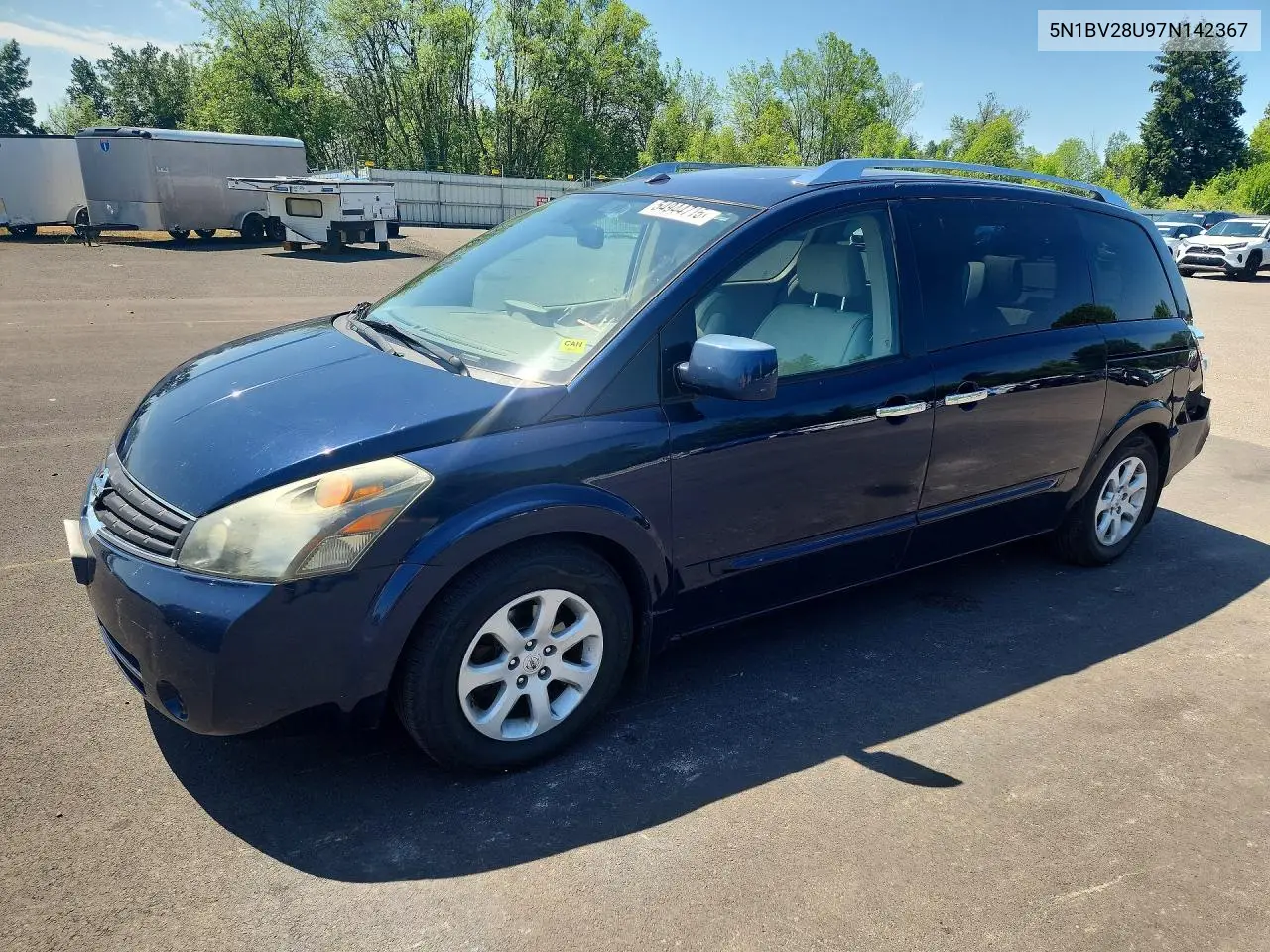 2007 Nissan Quest 3.5 VIN: 5N1BV28U97N142367 Lot: 54944716