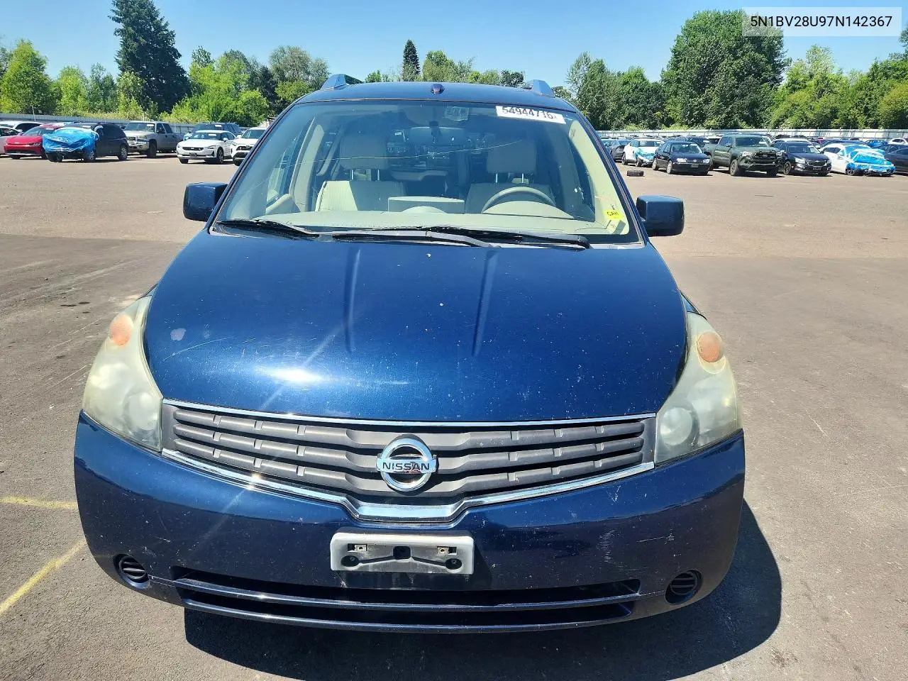 2007 Nissan Quest 3.5 VIN: 5N1BV28U97N142367 Lot: 54944716