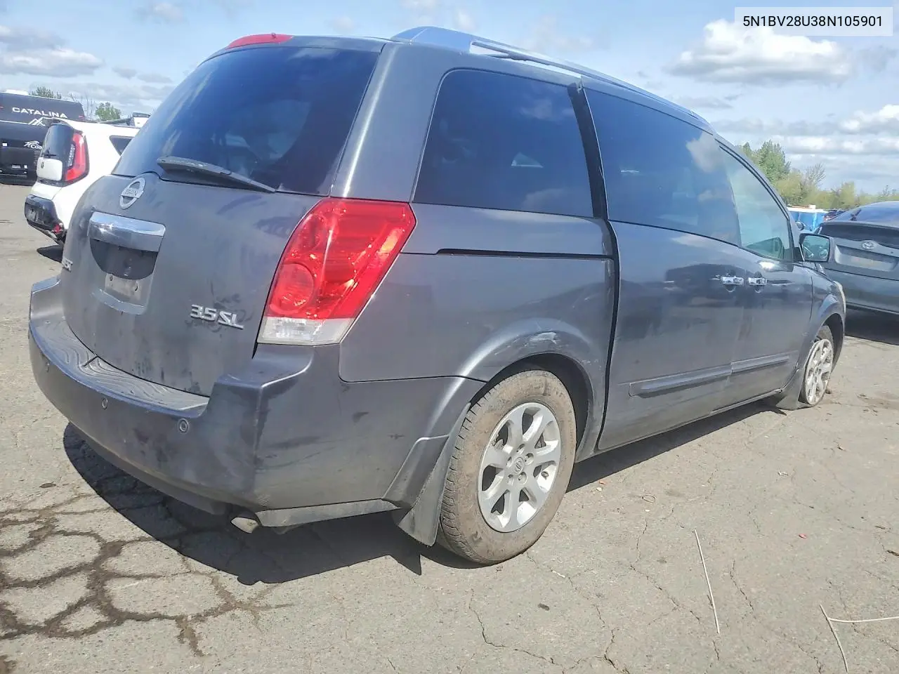 2008 Nissan Quest 3.5 VIN: 5N1BV28U38N105901 Lot: 58823466