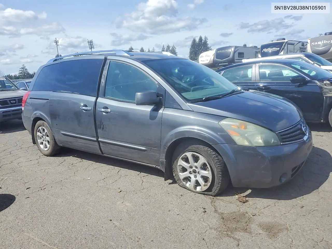 2008 Nissan Quest 3.5 VIN: 5N1BV28U38N105901 Lot: 58823466
